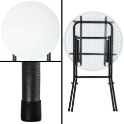 Stehtisch 2er-Set Weiß Kunststoff Ø75cm Klappbar -GartenMeister Verkäufe 01bb1131b422d9cc3a8f23dee32a4a47 de 101585d 9 1