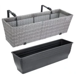 Polyrattan Blumenkasten 4er-Set Grau 15 Polyrattan Blumenkasten 4er-Set Grau -GartenMeister Verkäufe 0360829e9dad24b4c5a60470f17608e1 de 108646d 1