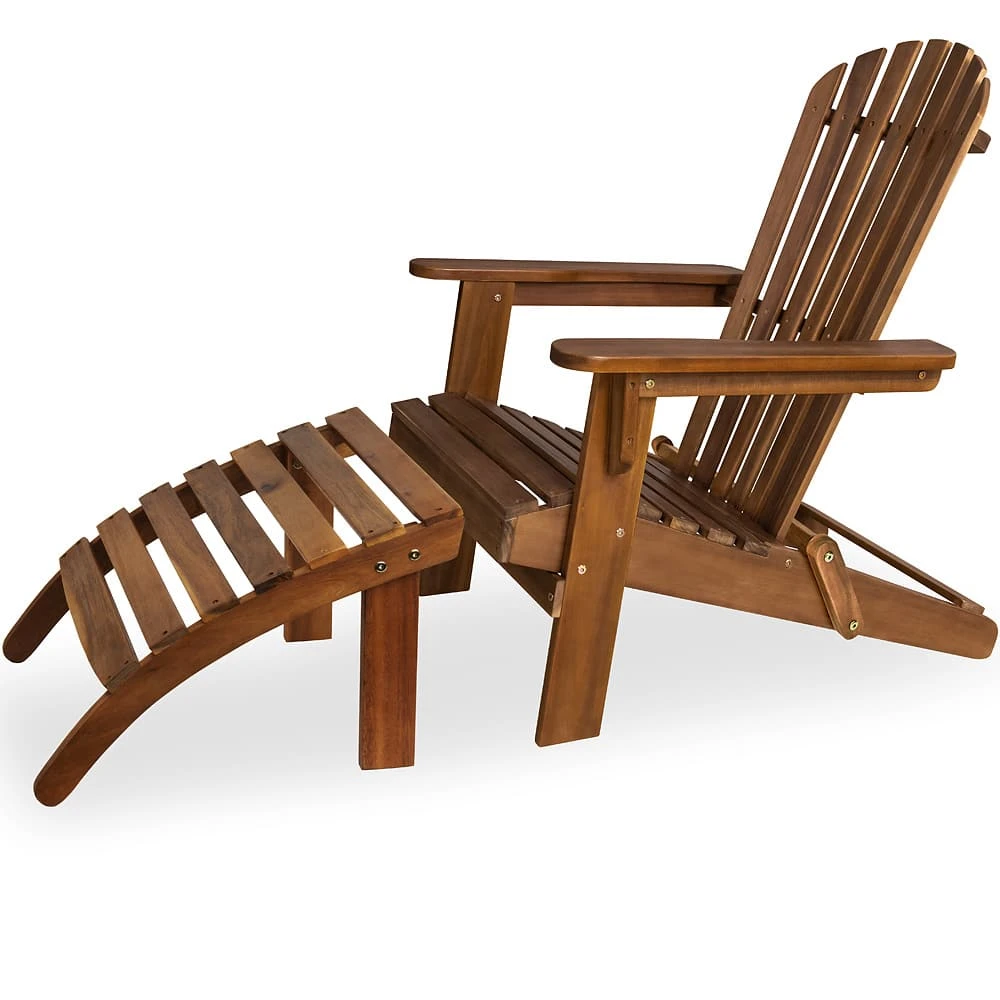 Sonnenstuhl Adirondack Akazienholz Inkl. Fußstütze 1 Sonnenstuhl Adirondack Akazienholz Inkl. Fußstütze
