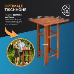 Stehtisch Akazienholz 75x75x110cm -GartenMeister Verkäufe 0568d089b9723ee16e0f24c0c5944dbd 04 103757 on dts web low de 1