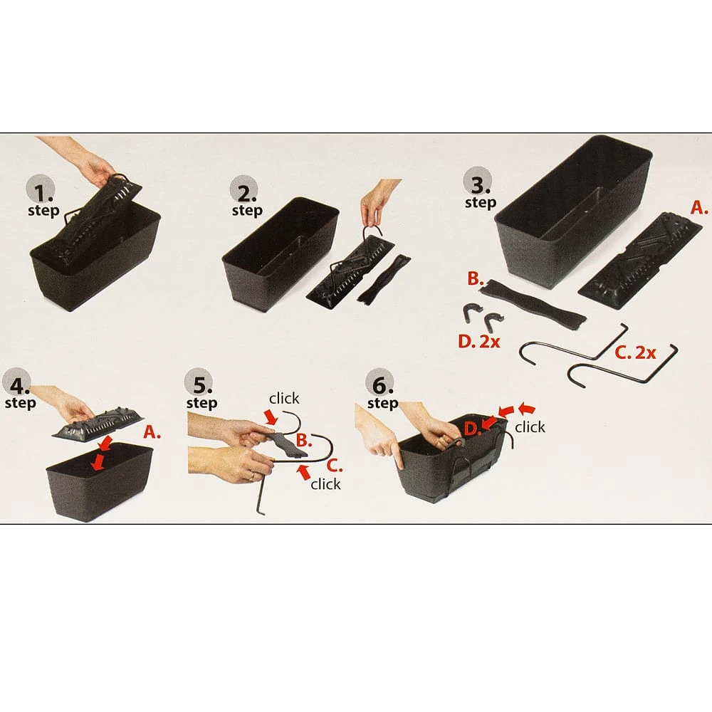 Balkonkasten Ratolla Weiß 49x16x17,5cm 2 Balkonkasten Ratolla Weiß 49x16x17,5cm – Bild 2
