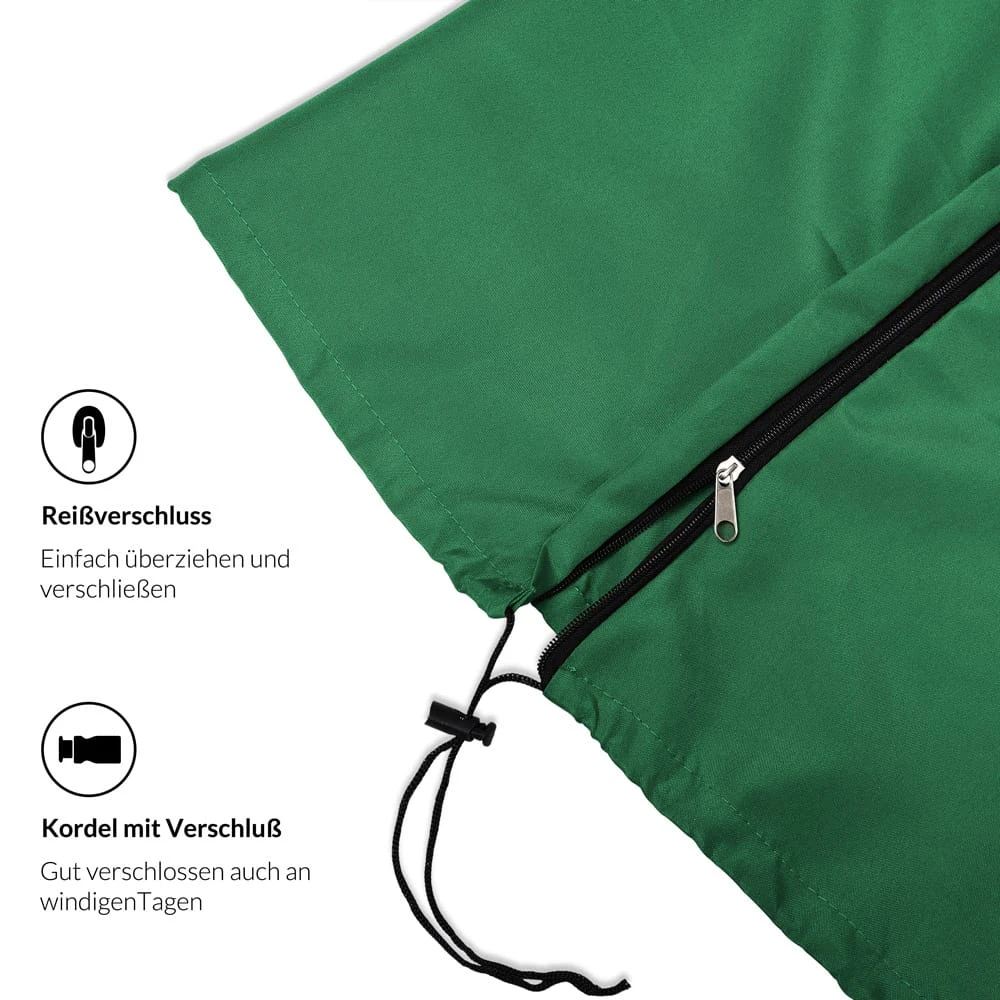 Abdeckung Ampelschirm Sonnenschirm Grün 3,5m 6 Abdeckung Ampelschirm Sonnenschirm Grün 3,5m – Bild 6