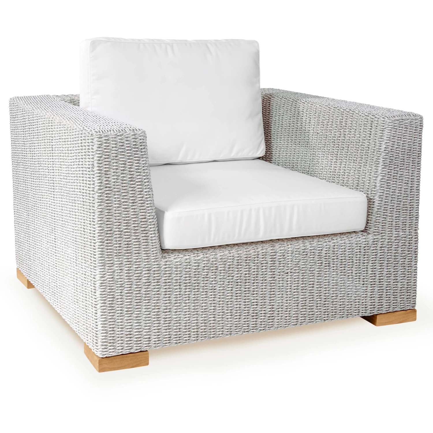 Polyrattan Sessel Havanna Weiß/Grau 1 Polyrattan Sessel Havanna Weiß/Grau