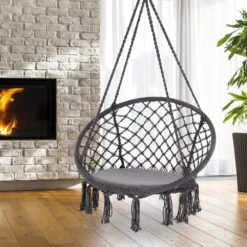 Hängesessel Grau Ø61cm Rund Mit Fransen -GartenMeister Verkäufe 095d1568fe7cb39c2e619b1329a87506 de 107497d 8 1