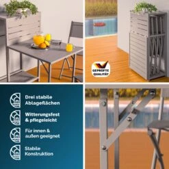 Sitzgruppe Garten 4-tlg. Grau Metall Klappbar 22 Sitzgruppe Garten 4-tlg. Grau Metall Klappbar -GartenMeister Verkäufe 096f894a2649251fc072ad6eb733f00b 04 109686 on dts web low de 1