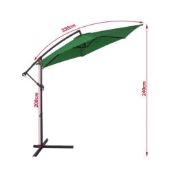 Ampelschirm Grün Alu Ø330cm UV-Schutz 50+ + Abdeckung -GartenMeister Verkäufe 0b34b227f0fde602acfd38cf1408b269 de 104082d 10 1