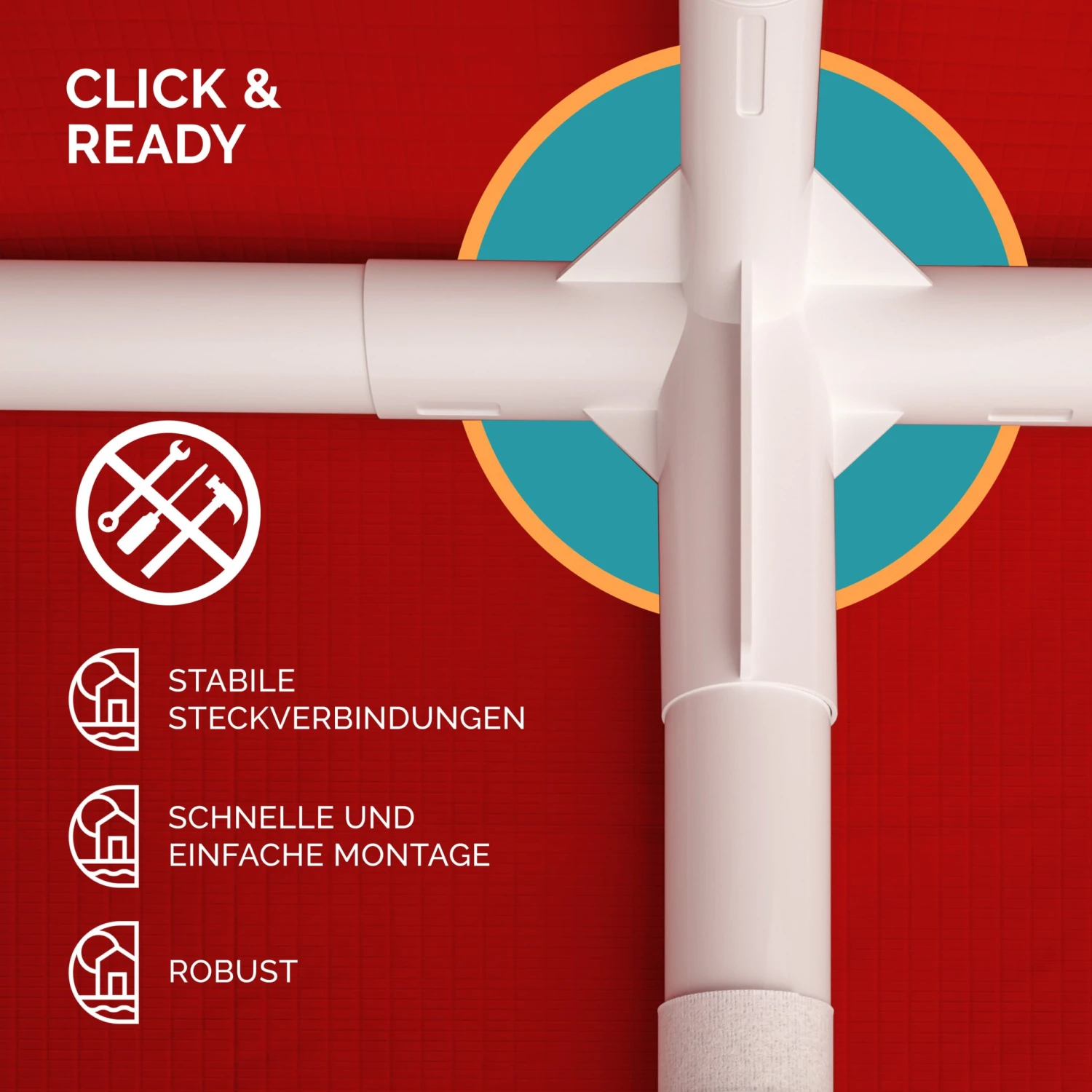 Festzelt Rimini Rot 3x6m UV-Schutz 50+ 3 Festzelt Rimini Rot 3x6m UV-Schutz 50+ – Bild 3