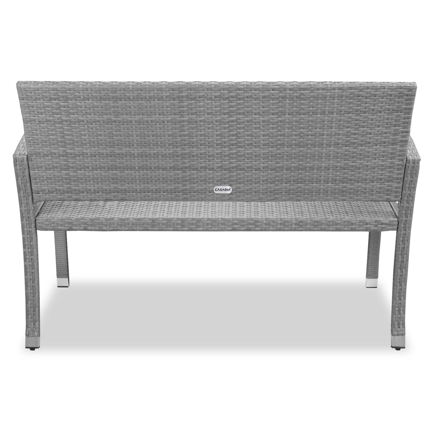 Polyrattan Gartenbank Grau 122x58x87cm 7 Polyrattan Gartenbank Grau 122x58x87cm – Bild 7