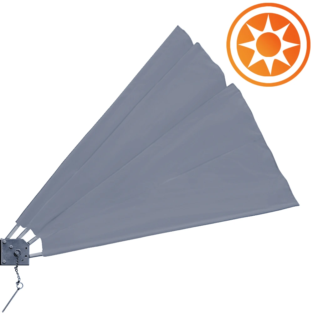 Balkonfächer 2er-Set Anthrazit 140x140cm Klappbar 4 Balkonfächer 2er-Set Anthrazit 140x140cm Klappbar – Bild 4