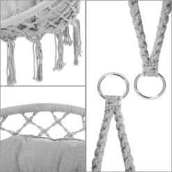 Hängesessel Hellgrau 80x60x140cm -GartenMeister Verkäufe 1599ed6eb9e029bab632bddddddb7f0d de 109254d 4 1