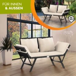 Polyrattan Gartenbank Schwarz/Creme 176x56x81cm -GartenMeister Verkäufe 162332ae21056d775c53f6c3c684fe0c 04 109599 on amb amz low de 1