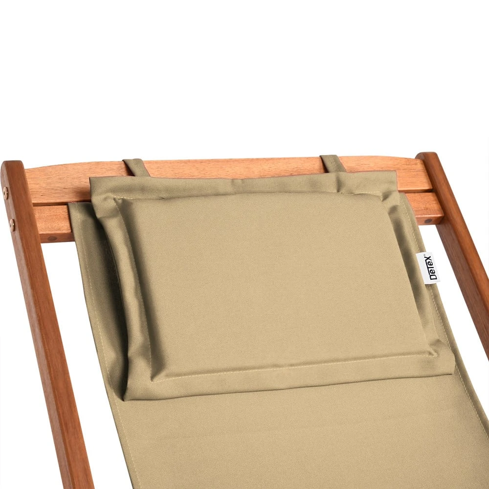Sonnenliege Creme Akazienholz 94x60x94cm 6 Sonnenliege Creme Akazienholz 94x60x94cm – Bild 6