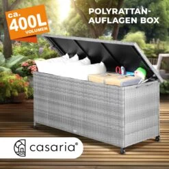 Polyrattan Auflagenbox Grau 122x56x61cm Mit Rollen 22 Polyrattan Auflagenbox Grau 122x56x61cm Mit Rollen -GartenMeister Verkäufe 18c034e2359d6d69e09f01c216643f0c 02 108641 amb amz high de 1