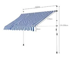 Klemmmarkise Blau/Weiß 250cm -GartenMeister Verkäufe 18dc0e60670690cd17fda22f03abbcf2 de 108272d 6 1