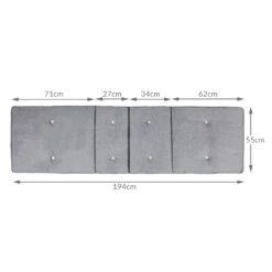 Auflage Tami Sun Grau Meliert 194x55x5cm -GartenMeister Verkäufe 1ba5bf71e1b71f4e687d5b46b1090a1c de 108742d 6 1