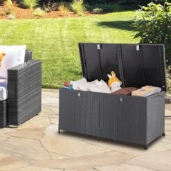 Polyrattan-Auflagenbox Schwarz 150x77x73cm Mit Rollen 31 Polyrattan-Auflagenbox Schwarz 150x77x73cm Mit Rollen -GartenMeister Verkäufe 1d321b61d0dd2843f4c23037443e230a de 108343d 13