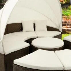 Polyrattan Sonneninsel Braun/Creme Ø230cm -GartenMeister Verkäufe 1e08a831b9d42ff05c528dc419610dc4 de 101944d 5 1 4
