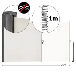 Seitenmarkise Nosara Creme 180x300cm Ausziehbar -GartenMeister Verkäufe 1fecf549da3ddbde37c55b4e59f72804 creme