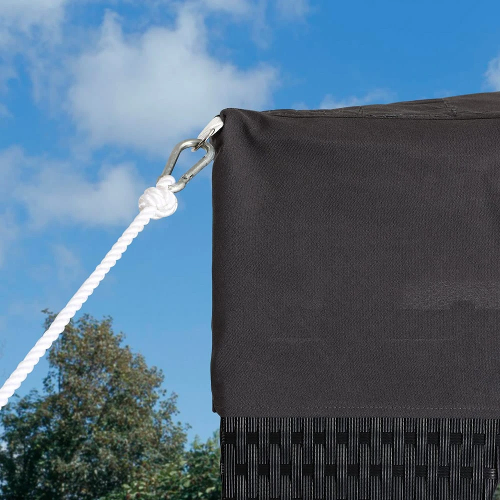 Polyrattan Pavillon Anthrazit 3x4m 5 Polyrattan Pavillon Anthrazit 3x4m – Bild 5