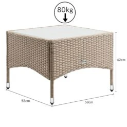 Polyrattan Beistelltisch Grau-Beige 58x58x42cm 15 Polyrattan Beistelltisch Grau-Beige 58x58x42cm -GartenMeister Verkäufe 20b99006cd5921de725916e022528c23 de 108637d 3 1 2