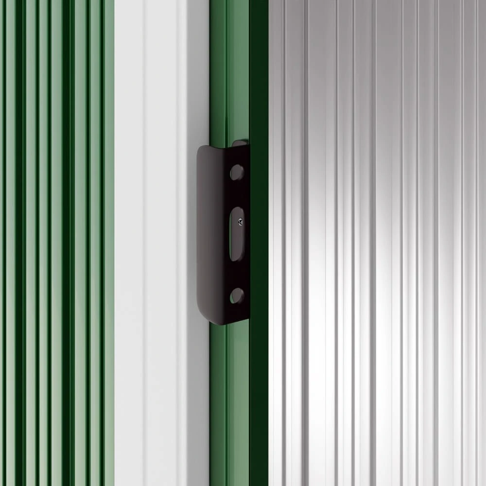 Geräteschuppen Grün Metall 196x122x180cm 10 Geräteschuppen Grün Metall 196x122x180cm – Bild 10