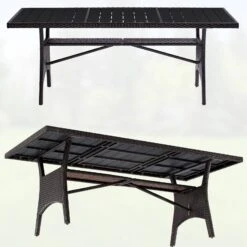 Polyrattan Gartentisch Takeo Braun 190x90x75cm WPC -GartenMeister Verkäufe 21b55ae5f000c1c0f2be41642d8cbc1d de 995689d 01 1