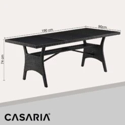 Polyrattan Gartentisch Takeo Schwarz 190x90x75cm WPC 14 Polyrattan Gartentisch Takeo Schwarz 190x90x75cm WPC -GartenMeister Verkäufe 21c251ae80655876b787235bdfab1b61 de 993347d 02 1
