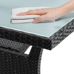 Polyrattan Gartentisch Schwarz 190x90x75cm -GartenMeister Verkäufe 22d4102645034601670881a83cce4fdc de 995692d 30 1