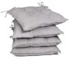 Sitzkissen 4er-Set Hellgrau 40x40x8cm