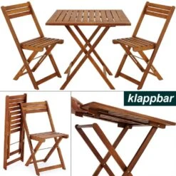 Garten-Sitzgruppe 3-tlg. Akazienholz Klappbar
