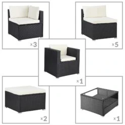 Polyrattan Ecklounge XXXL Schwarz/Creme Inkl. Kissen -GartenMeister Verkäufe 25fa09c94d78b796e1e58ace5f541865 de 995175d 10 1