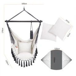 Hängesessel Creme 170x100x150cm -GartenMeister Verkäufe 272886ac750bb056231a0571842a09a0 de 109253d 14 1