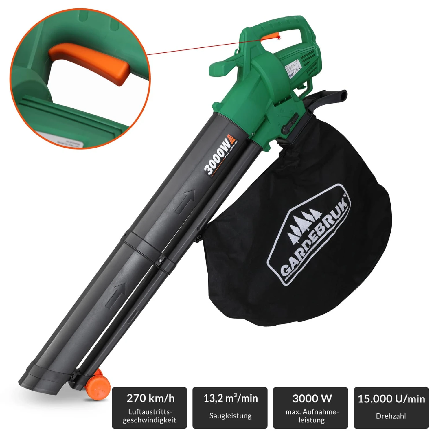 Elektrischer Laubsauger 3in1 TÜV Süd GS 2 Elektrischer Laubsauger 3in1 TÜV Süd GS – Bild 2