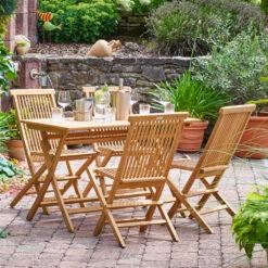 Garten-Sitzgruppe Cantaria 5-tlg. Teakholz Klappbar -GartenMeister Verkäufe 2902256da6c765814757c0f04760d549 de 994909d 3 1