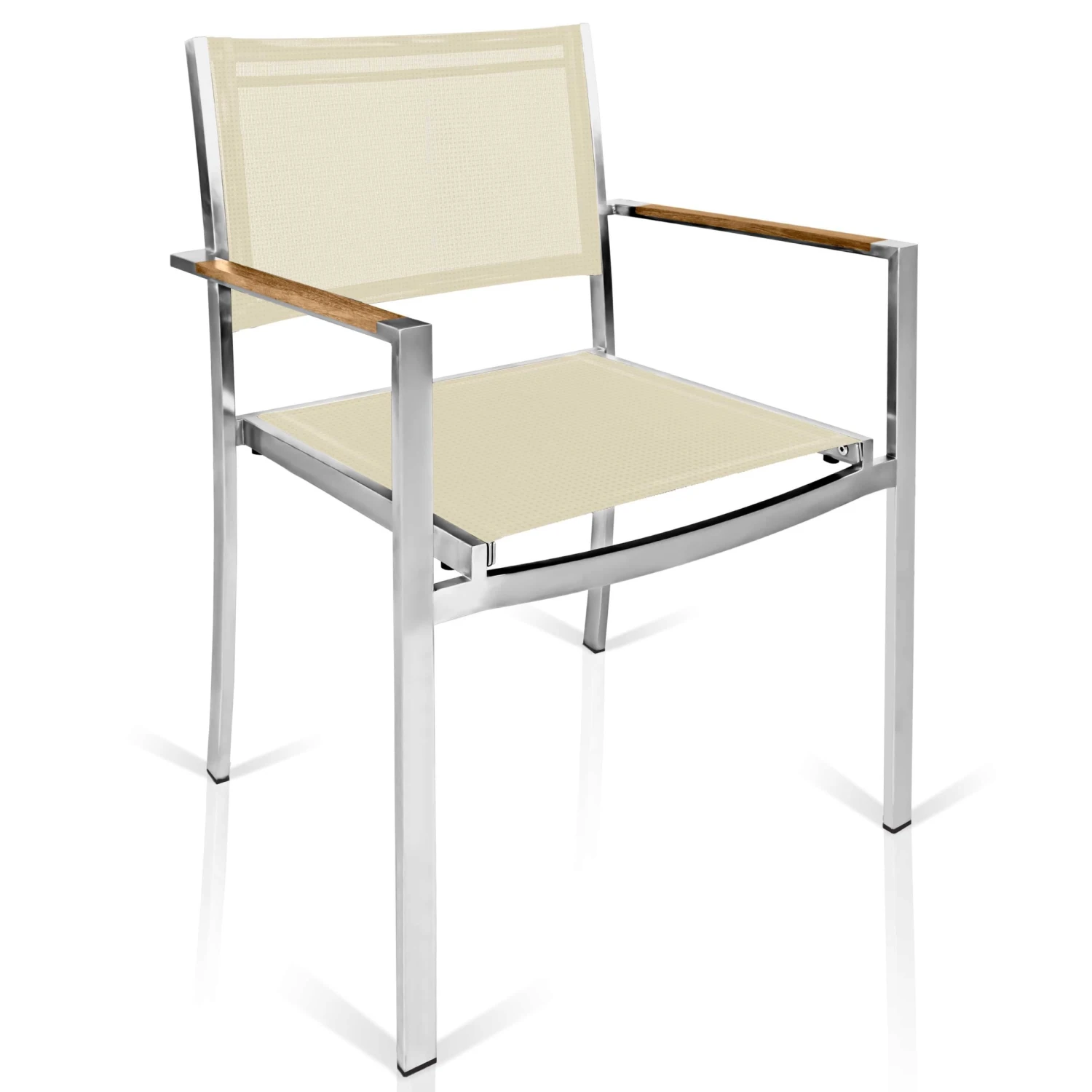 Gartenstuhl Bari Creme 90x57x63cm Stapelbar 1 Gartenstuhl Bari Creme 90x57x63cm Stapelbar