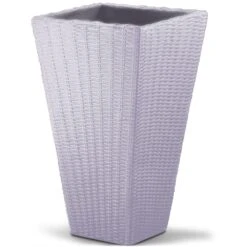 Blumentopf Sand Polyrattan-Optik 70x40x40cm