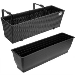 Polyrattan Blumenkasten 2er-Set Schwarz -GartenMeister Verkäufe 36d0a9fb6c44a0455bbce908caa394e8 de 108062d 1