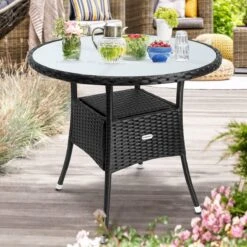 Polyrattan Tisch Schwarz Ø80cm -GartenMeister Verkäufe 36d224f03d4f6d5e2a028066de37a462 de 106761d 6 1