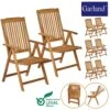 Gartenstuhl Bari 8er-Set Teakholz Klappbar