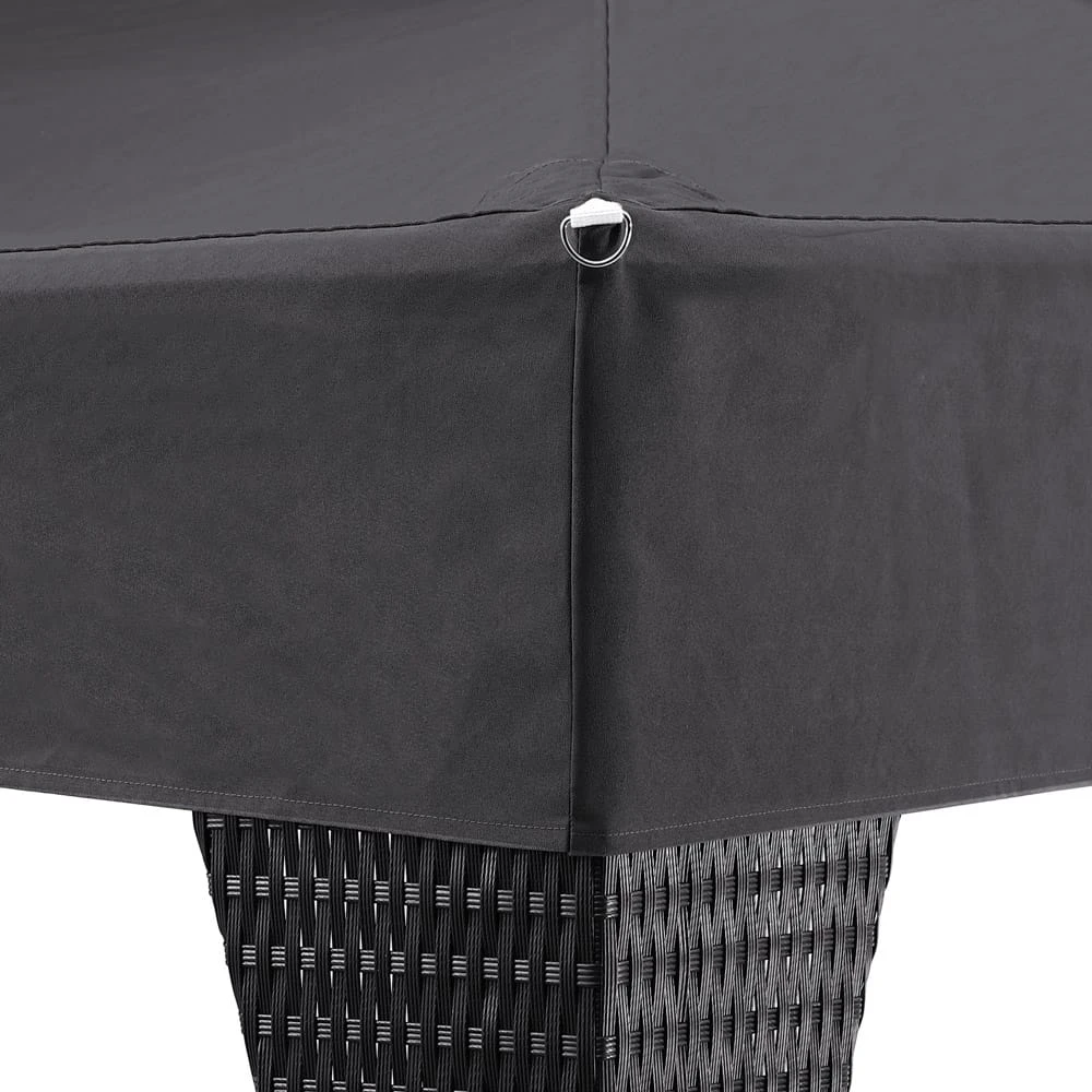 Polyrattan Pavillon Anthrazit 3x4m 4 Polyrattan Pavillon Anthrazit 3x4m – Bild 4