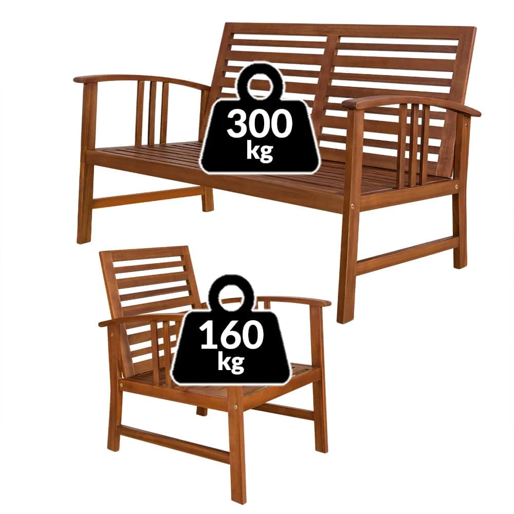 Garten-Sitzgruppe Atlas 4-tlg. Anthrazit Akazienholz 4 Garten-Sitzgruppe Atlas 4-tlg. Anthrazit Akazienholz – Bild 4