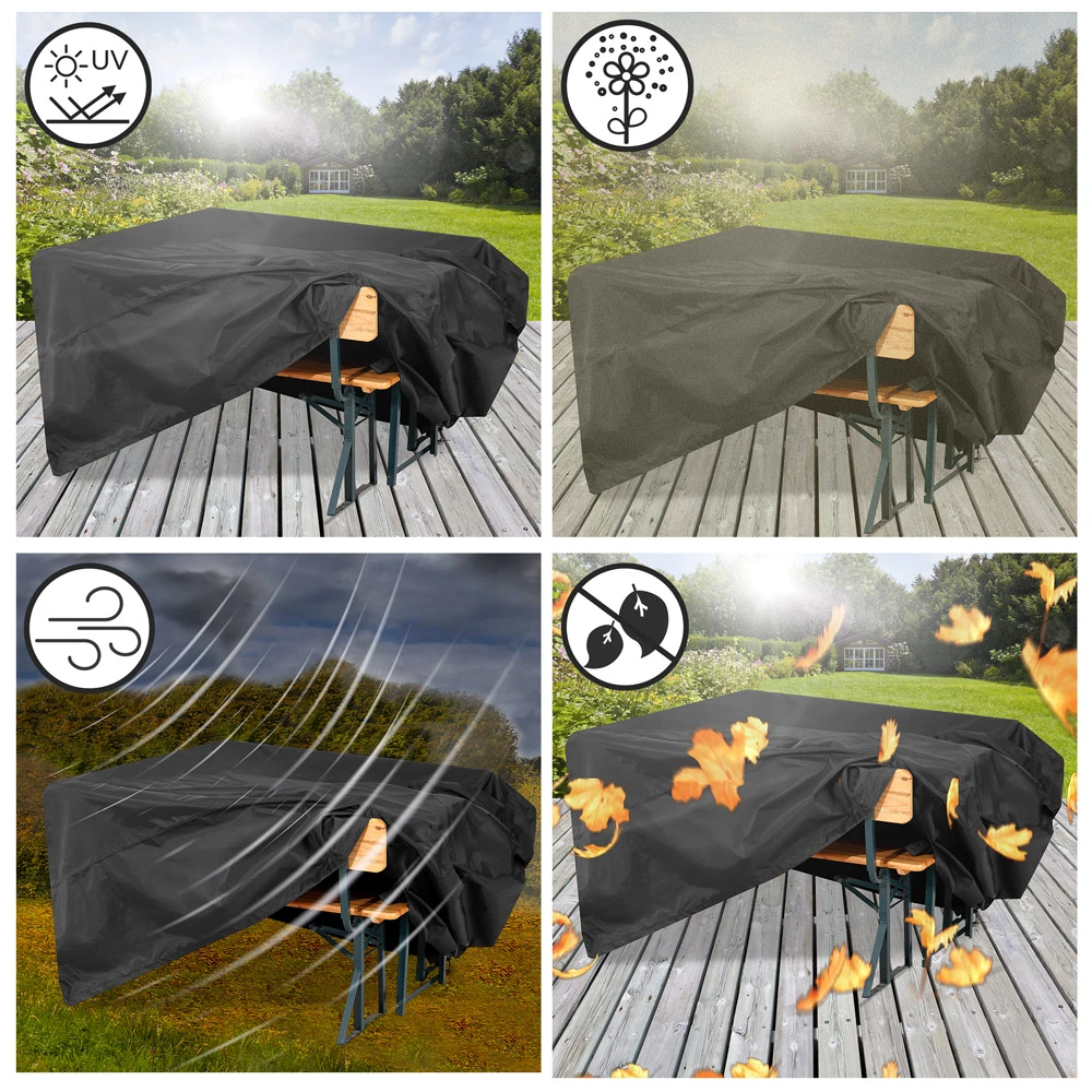 Abdeckplane Bierzeltgarnitur Anthrazit 180x82x135cm 6 Abdeckplane Bierzeltgarnitur Anthrazit 180x82x135cm – Bild 6