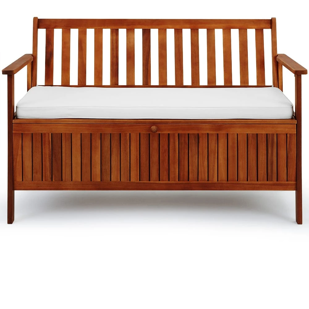 Gartenbank Akazienholz 120x62x82cm Mit Stauraum 9 Gartenbank Akazienholz 120x62x82cm Mit Stauraum – Bild 9
