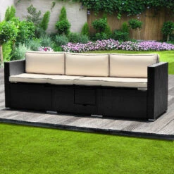 Polyrattan-Bank Schwarz/Creme 230x70x70cm Verstellbar -GartenMeister Verkäufe 3f9e42d17d7dc68b7b8a2630b6d5d5d9 de 991029g2 1
