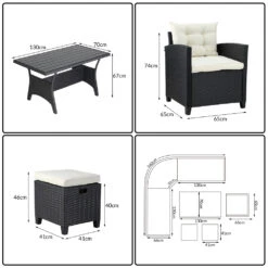 Polyrattan Ecklounge Schwarz/Creme Inkl. Kissen -GartenMeister Verkäufe 41263994936001579b6a1210ec91064d de 994857d 9 1 1
