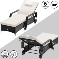 Polyrattan Sonnenliege Schwarz/Creme 193x90x43cm 12 Polyrattan Sonnenliege Schwarz/Creme 193x90x43cm -GartenMeister Verkäufe 42446390942e79ea3d6a2ccfd218c735 de 995627d 16 1