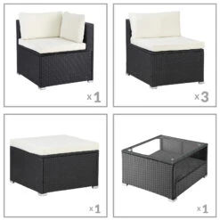 Polyrattan Ecklounge Schwarz/Creme Dicke Rückenpolster -GartenMeister Verkäufe 425a9db486ba426ff139170fb07e3361 de 995176d 9 1 1