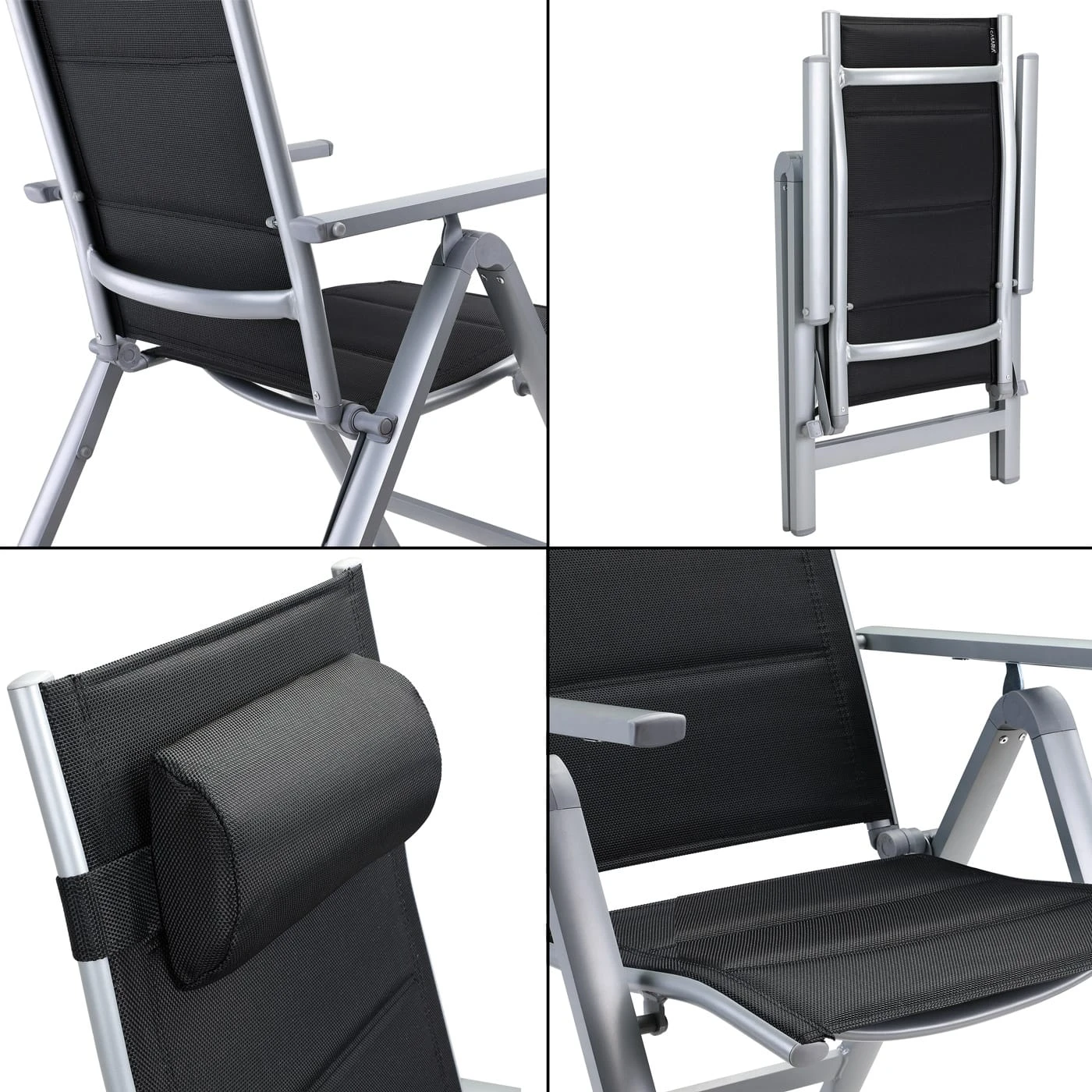 Gartenstuhl Bern Premium 2er-Set Silber Gepolstert 8 Gartenstuhl Bern Premium 2er-Set Silber Gepolstert – Bild 8