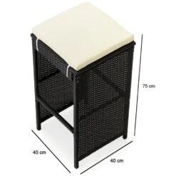 Polyrattan Bar-Set Rio 7-tlg. Schwarz Inkl. Sitzauflagen -GartenMeister Verkäufe 4337f09f8d09fb05fc072e305c7324f9 de 991074d 8