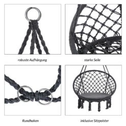 Hängesessel Grau Ø61cm Rund Mit Fransen -GartenMeister Verkäufe 4379c113fd569d9213975ae97f8eb741 de 107497d 2 1